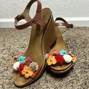 Biostep Wedge Footbed Sandal Fleur Tan